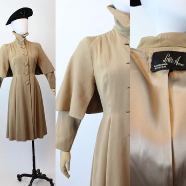 1940s 1948 documented LILLI ANN PRINCESS cape gabardine coat xs | new fall winter 