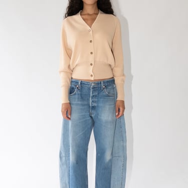 Merino and Cashmere Cardigan in Peach