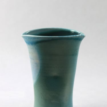 CH Studio Art Pottery Stoneware Pinched Drip Glaze Vase 