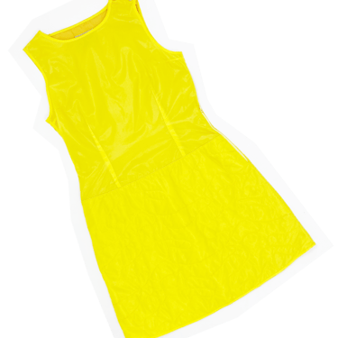 Wild & Lethal Trash 90s yellow quilted nylon mini dress