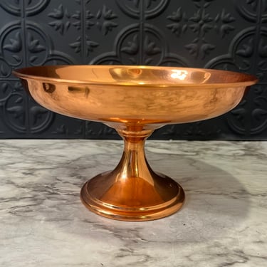 Copper Bowl with Pedestal