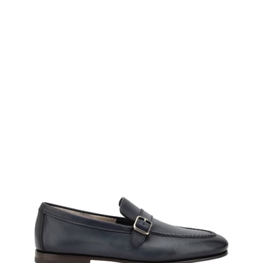 Santoni Men Loafers With A Single Buckle