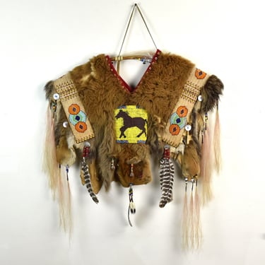 Charles and Hazel Fast Horse Lakota Sioux Young Bull Beaded Hide Shirt 