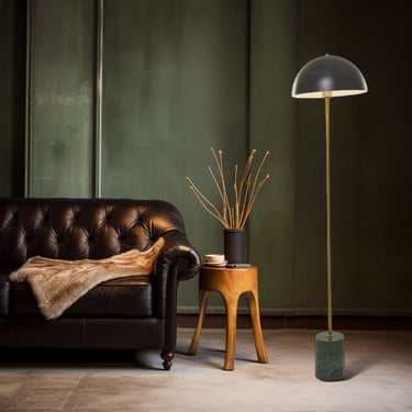 Daphne Floor Lamp with Green Marble