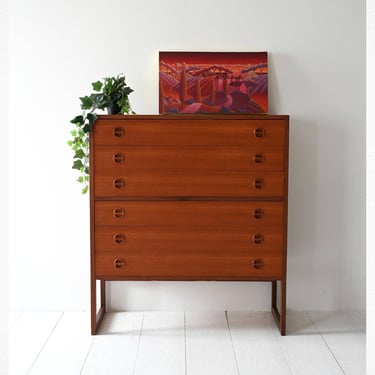 1960s Danish Teak Chest of Drawers by Arne Wahl Iversen for Vinde – Mid-Century Modern Dresser 