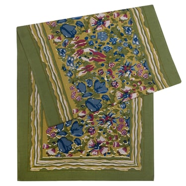 Jardin Table Runner in Blue &amp; Vert