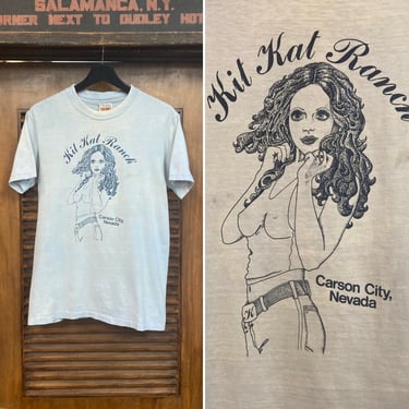 Vintage 1980’s “Kit Kat Ranch” Nevada Brothel Hanes Cotton T-Shirt, 80’s Tee Shirt, 80’s Vintage Clothing 