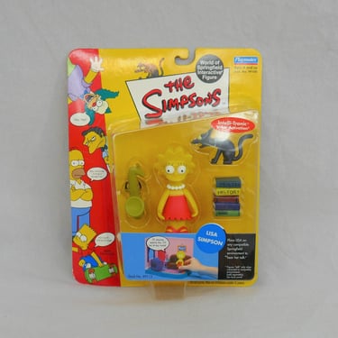 Vintage Lisa Simpson, The Simpsons Toy - World of Springfield Interactive Figure - New in Package - 2000 Playmates 