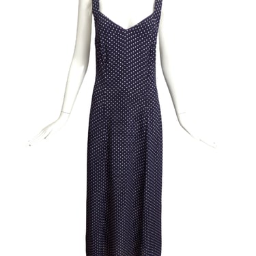 1990s Polka Dot Maxi Dress, Size 2