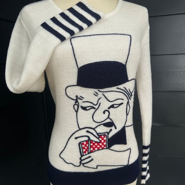 Rare Find 1970s WC Fields Sweater Acrylic 34 to 38 abuts Vintage 