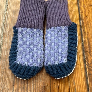 Berkley Knit Slipper Sock Periwinkle Sample