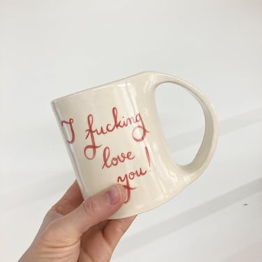 Handmade Ceramic Mug with personalized words 