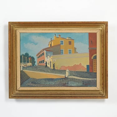 Original Signed Cityscape, Kenneth Stubbs (1907-1967) 1952 