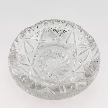 Vintage Leaded Cut Crystal Ashtray