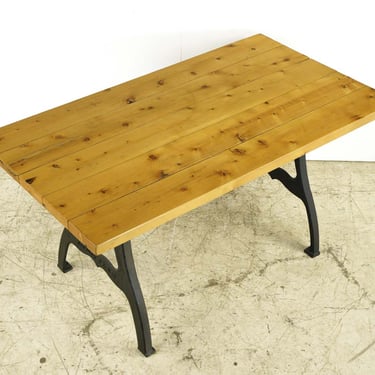 Handcrafted 5 ft. Cedar and Cast Iron New York Legs Farm Table