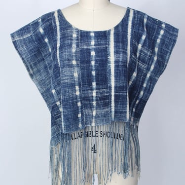 Mira Blackman Indigo Fringe Top