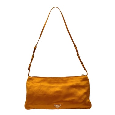Prada Orange Satin Shoulder Bag