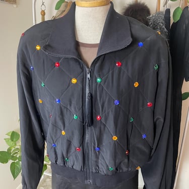 Jeweled Silk Jacket 