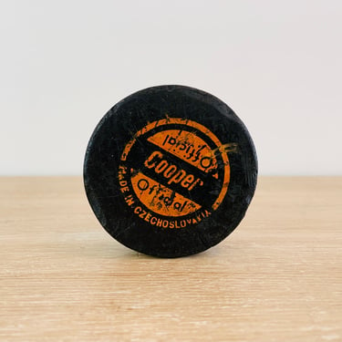 Vintage Cooper Official League Puck Hockey Puck Made in Czechoslovakia 