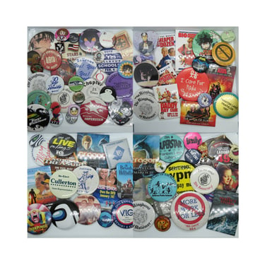 Vintage Pinback Button Lot - Huge Bulk Pin Bundle - Advertising Political Etc - Vtg to Modern 