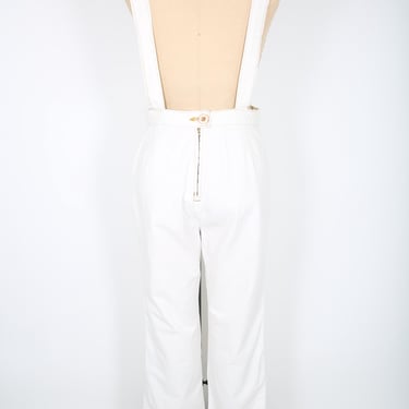 70s Vintage White Overalls Jumpsuit Hippie Hippy Woodstock Retro Summer Streetwear 