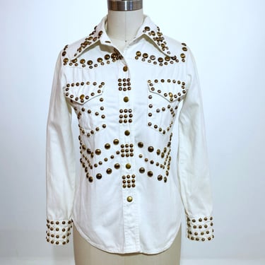 White Studded Elvis Jacket, Vintage from The Angell Collection