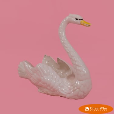 Vintage Ceramic Swan Plant Holder