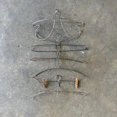 Vintage Lot of Metal Clothing Hangers 