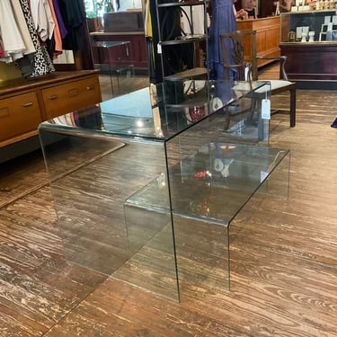 Glass Waterfall Desk