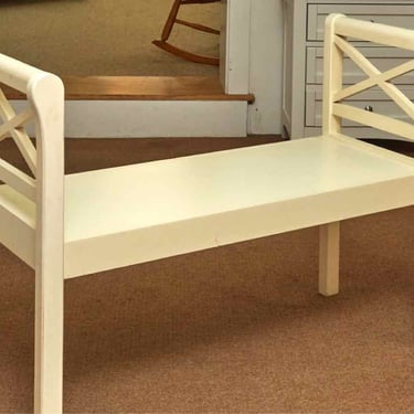 Distressed Cream Finish Bench