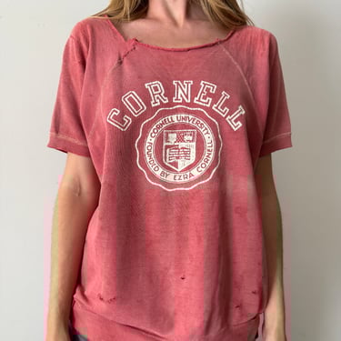 50s/60s Cornell University Short Sleeve Sweatshirt