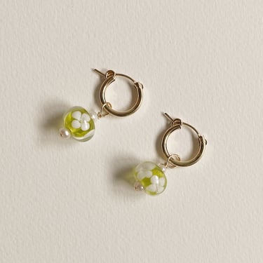 Gema Jewels | Green Floral Earrings