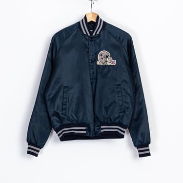 Navy Blue Satin 1990's Dallas Cowboys Jacket - Jacket Makers