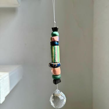 Handmade Ceramic Beaded Suncatcher, Window Suncatcher Charm, The Object Enthusiast Ceramic Suncatcher 