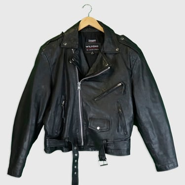 Vintage Wilsons Motorcycle Leather Jacket Sz XL