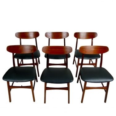 Set of 6 Teak Dining Chairs by Farstrup