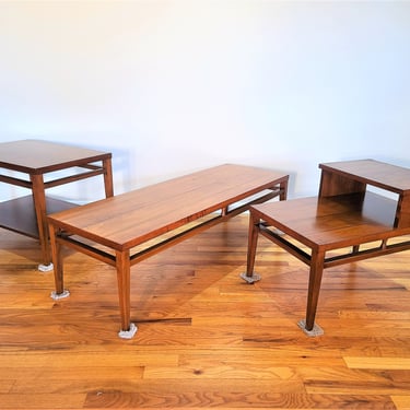 Mid Century Set of Three Tables by Lane 