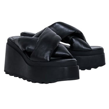 Vic Matie - Black Platform Chunky Slide Sandals Sz 7