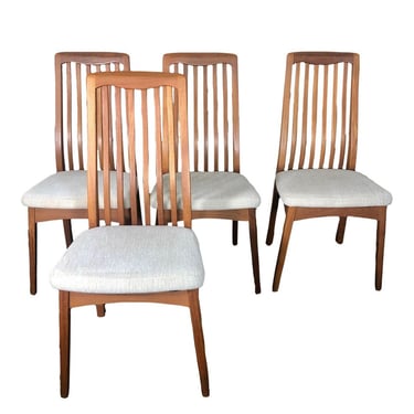 Set of 4 Mid Century Teak Dining Chairs by Benny Linden 