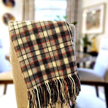 Vintage Pendleton Wool Plaid Blanket 