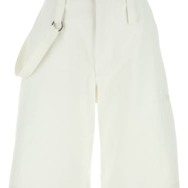 Bottega Veneta Woman White Cotton Bermuda Shorts