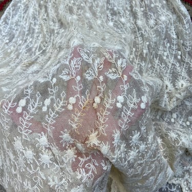 Antique Edwardian 1900s White Lace Tea Dress cotton XXS XS by TimeBa