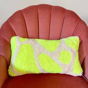 Neon Abstract Shape Pillow, gift for a girl, gift for a guy, present, housewarming 
