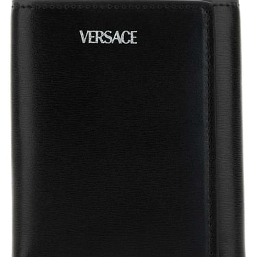 Versace Men Black Leather Wallet