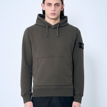 Stone Island Men Compass Patch Hooded Sweatshirt