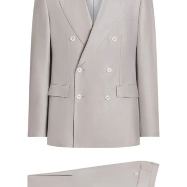 Dolce & Gabbana Men Deconstructed Double-Breasted Wool And Silk Suit