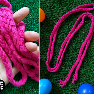 Vintage 70s 80s Magenta Pink Braided Cord - Good for a Belt 