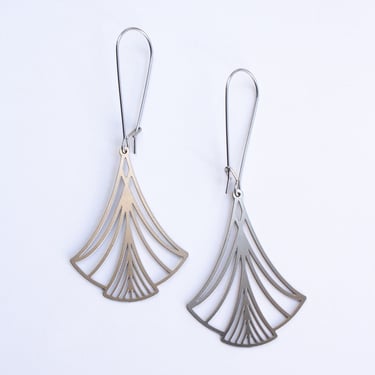 Art Nouveau Triangle Earrings