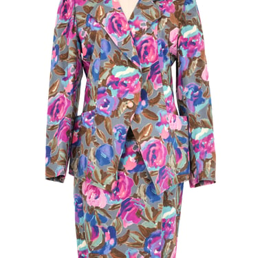 Ungaro Painted Floral Cotton Suit