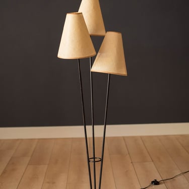 Mid-Century Modern Three Shade Light Floor Lamp 